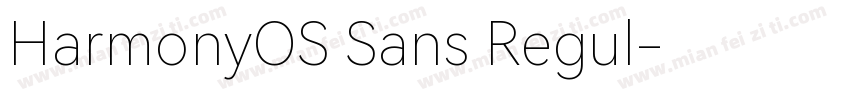 HarmonyOS Sans Regul字体转换